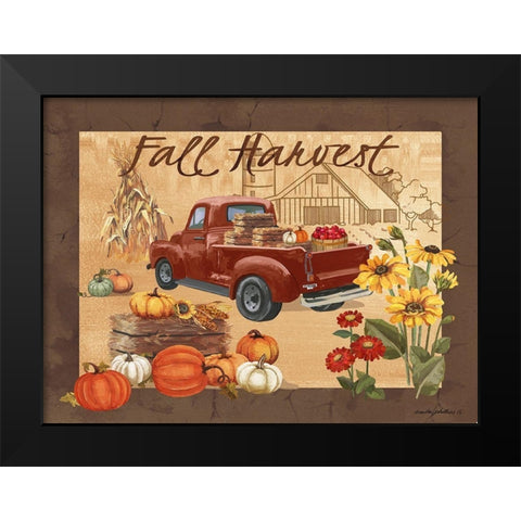 Fall Harvest Black Modern Wood Framed Art Print by Phillips, Anita
