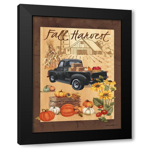 Fall Harvest III Black Modern Wood Framed Art Print with Double Matting by Phillips, Anita