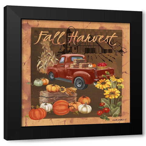Fall Harvest V Black Modern Wood Framed Art Print with Double Matting by Phillips, Anita