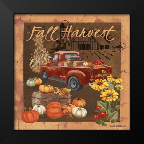 Fall Harvest V Black Modern Wood Framed Art Print by Phillips, Anita