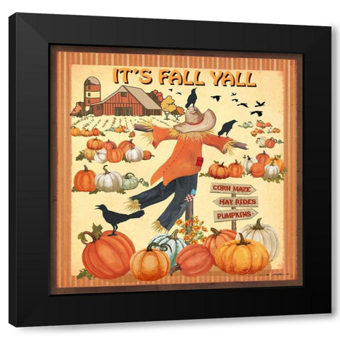 Its Fall Yall Black Modern Wood Framed Art Print by Phillips, Anita