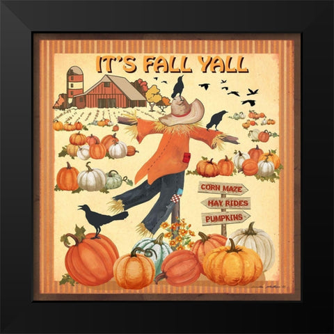 Its Fall Yall Black Modern Wood Framed Art Print by Phillips, Anita