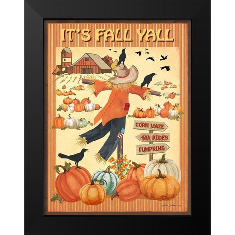 Its Fall Yall II Black Modern Wood Framed Art Print by Phillips, Anita