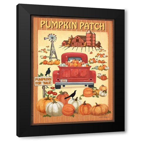 Pumpkin Patch II Black Modern Wood Framed Art Print with Double Matting by Phillips, Anita