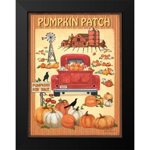 Pumpkin Patch II Black Modern Wood Framed Art Print by Phillips, Anita