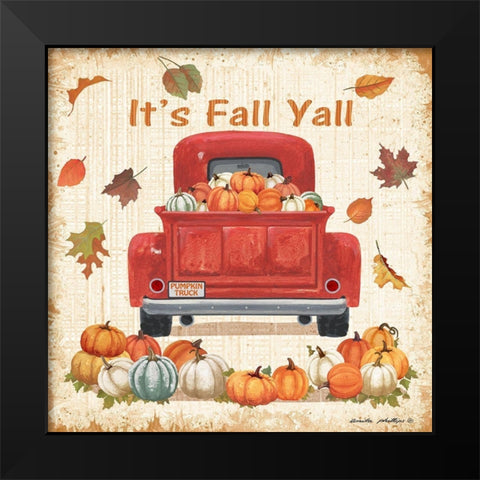 Its Fall Yall Black Modern Wood Framed Art Print by Phillips, Anita