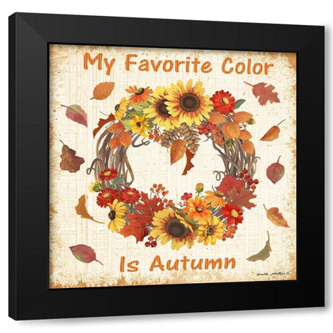 My Favorite Color Black Modern Wood Framed Art Print with Double Matting by Phillips, Anita