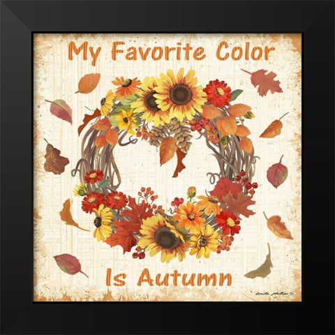 My Favorite Color Black Modern Wood Framed Art Print by Phillips, Anita