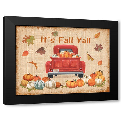 Its Fall Yall Black Modern Wood Framed Art Print by Phillips, Anita