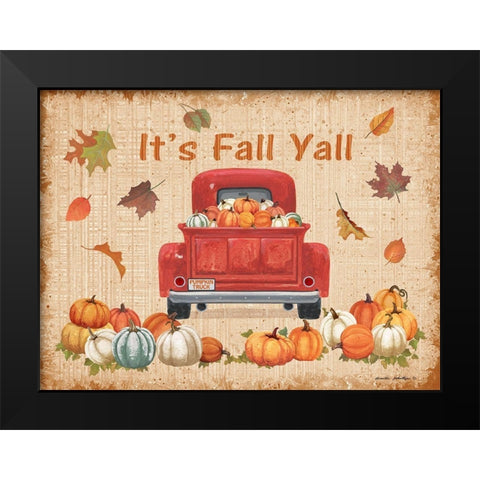 Its Fall Yall Black Modern Wood Framed Art Print by Phillips, Anita