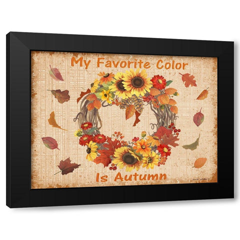 My Favorite Color Black Modern Wood Framed Art Print with Double Matting by Phillips, Anita