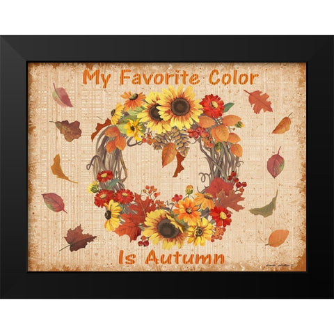 My Favorite Color Black Modern Wood Framed Art Print by Phillips, Anita