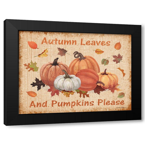 Pumpkins Please Black Modern Wood Framed Art Print with Double Matting by Phillips, Anita