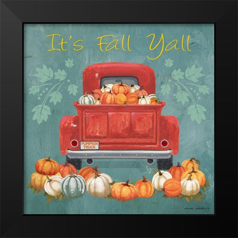 Its Fall Yall Black Modern Wood Framed Art Print by Phillips, Anita