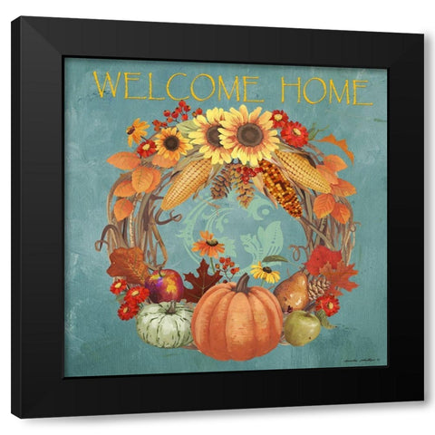 Welcome Home Black Modern Wood Framed Art Print by Phillips, Anita