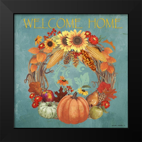Welcome Home Black Modern Wood Framed Art Print by Phillips, Anita
