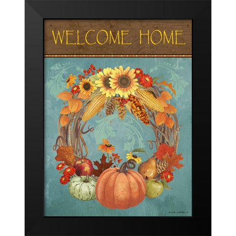 Welcome Home Black Modern Wood Framed Art Print by Phillips, Anita