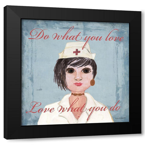 Do What You Love Black Modern Wood Framed Art Print with Double Matting by Phillips, Anita