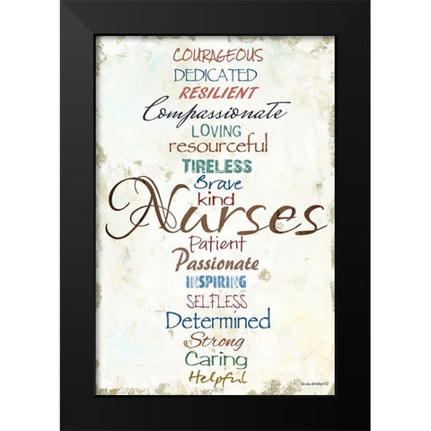 Nurses Are Black Modern Wood Framed Art Print by Phillips, Anita