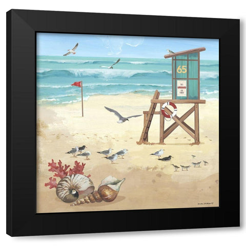 Lifeguard I Black Modern Wood Framed Art Print with Double Matting by Phillips, Anita