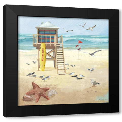 Lifeguard II Black Modern Wood Framed Art Print with Double Matting by Phillips, Anita