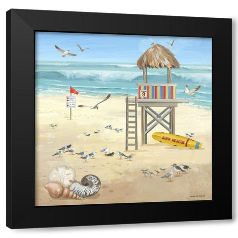 Lifeguard III Black Modern Wood Framed Art Print by Phillips, Anita