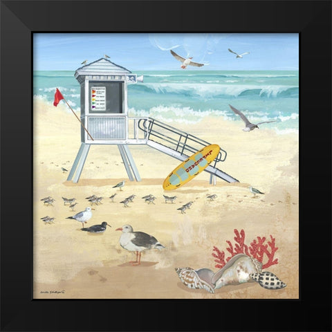 Lifeguard IV Black Modern Wood Framed Art Print by Phillips, Anita