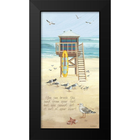 Sand In Your Heart Black Modern Wood Framed Art Print by Phillips, Anita