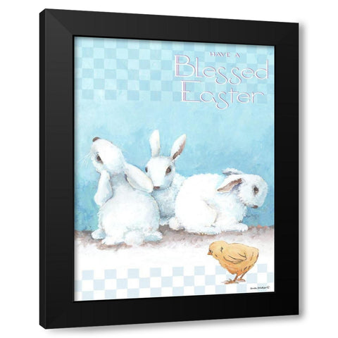 Blessed Easter Black Modern Wood Framed Art Print with Double Matting by Phillips, Anita