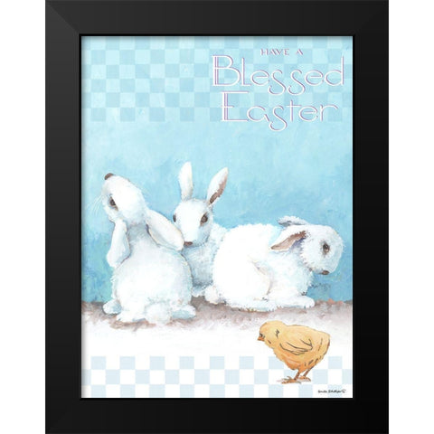 Blessed Easter Black Modern Wood Framed Art Print by Phillips, Anita