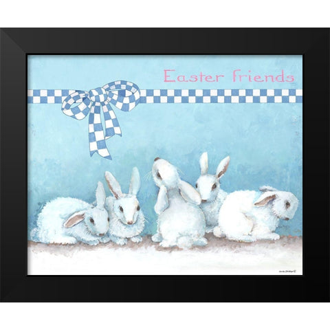 Bunny Gift II Black Modern Wood Framed Art Print by Phillips, Anita