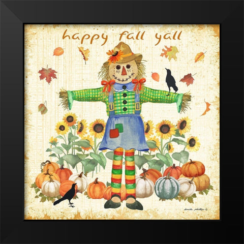Happy Fall Black Modern Wood Framed Art Print by Phillips, Anita