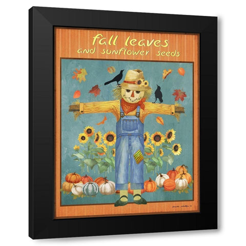 Sunflower Seeds Black Modern Wood Framed Art Print with Double Matting by Phillips, Anita