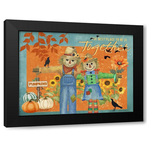 Together Black Modern Wood Framed Art Print by Phillips, Anita