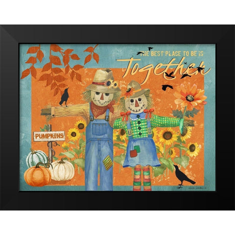 Together Black Modern Wood Framed Art Print by Phillips, Anita