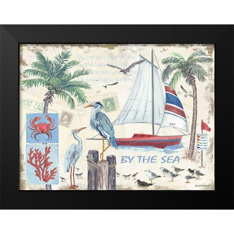 By the Sea II Black Modern Wood Framed Art Print by Phillips, Anita