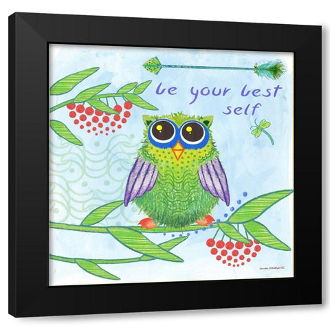 Be Your Best Black Modern Wood Framed Art Print by Phillips, Anita