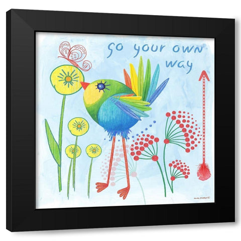 Go Your Own Way Black Modern Wood Framed Art Print by Phillips, Anita