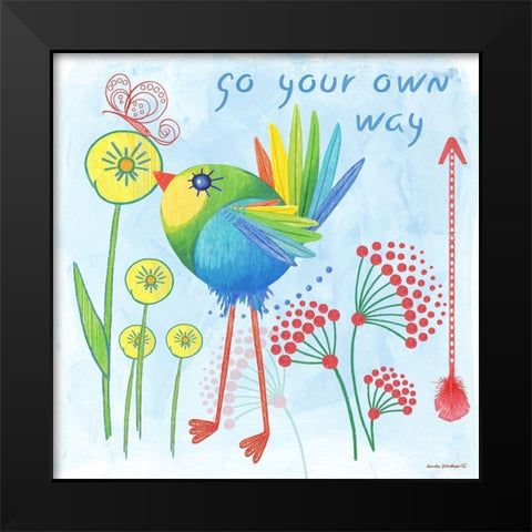 Go Your Own Way Black Modern Wood Framed Art Print by Phillips, Anita