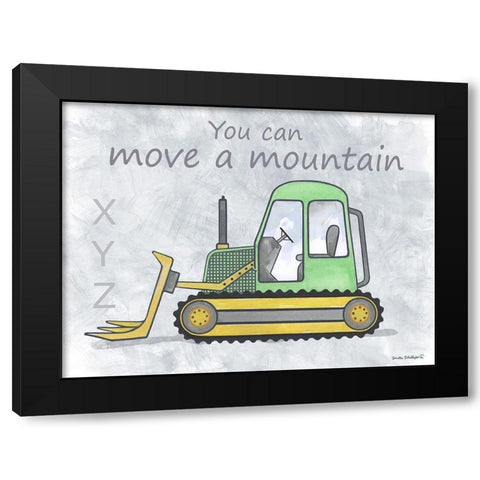 Bulldozer Black Modern Wood Framed Art Print with Double Matting by Phillips, Anita