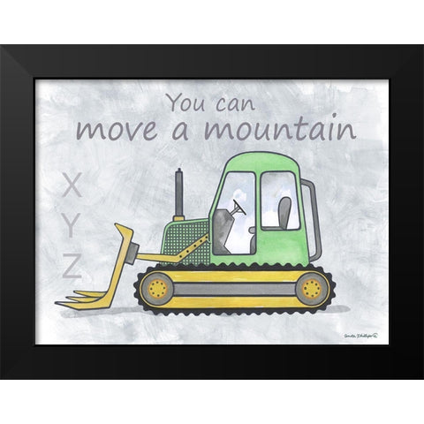 Bulldozer Black Modern Wood Framed Art Print by Phillips, Anita