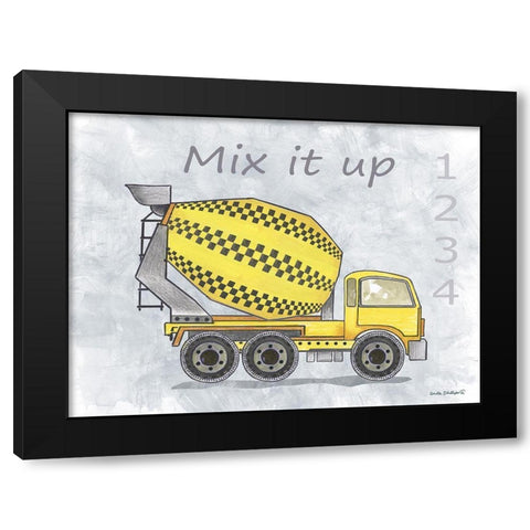 Mix It Up Black Modern Wood Framed Art Print by Phillips, Anita