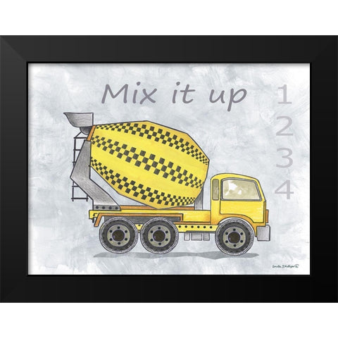 Mix It Up Black Modern Wood Framed Art Print by Phillips, Anita