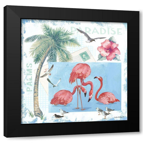 Paradise Black Modern Wood Framed Art Print with Double Matting by Phillips, Anita