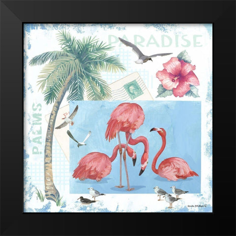 Paradise Black Modern Wood Framed Art Print by Phillips, Anita
