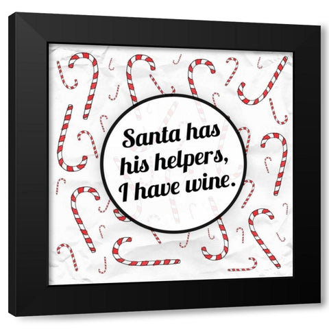 Santas Helpers - Wine Black Modern Wood Framed Art Print by Hutchins, Ashley