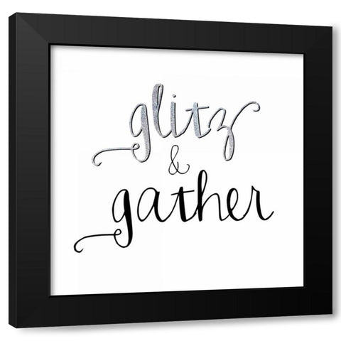 Glitz and Gather Black Modern Wood Framed Art Print by Hutchins, Ashley