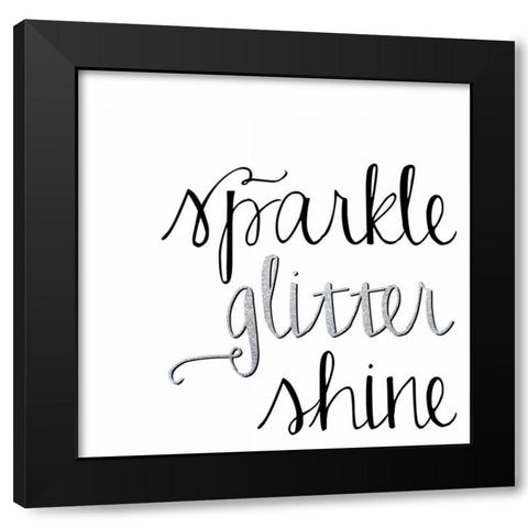 Sparkle, Glitter, Shine Black Modern Wood Framed Art Print with Double Matting by Hutchins, Ashley