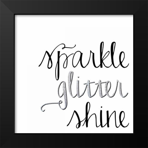Sparkle, Glitter, Shine Black Modern Wood Framed Art Print by Hutchins, Ashley