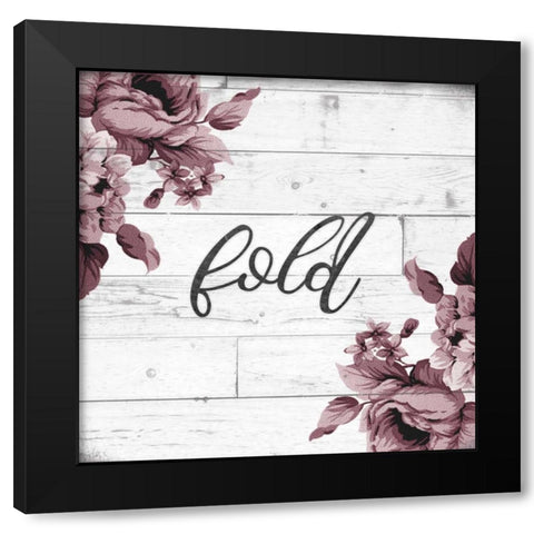 Fold Script Black Modern Wood Framed Art Print with Double Matting by Hutchins, Ashley